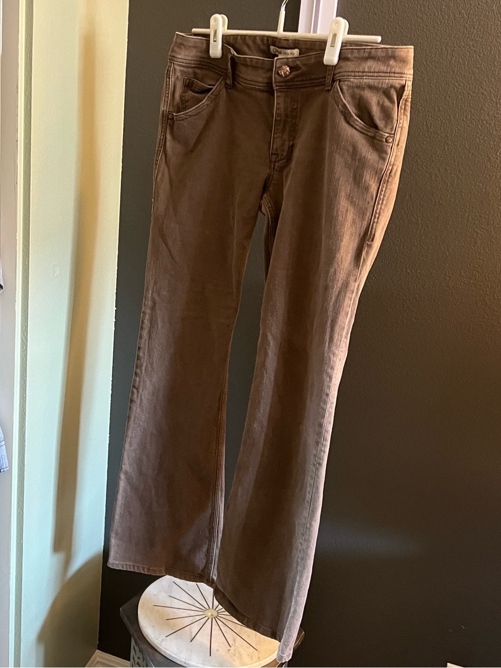 CAbi, size 12 (aka sz 31), Flare Jeans in Brown